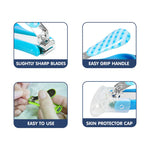 Hopop Nail Clipper With Skin Guard - Blue Check