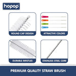 Hopop Easy Straw Cleaning Brush - Blue & Green