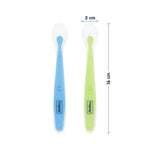 Hopop Soft Tip Silicone Feeding Spoons - Blue & Green