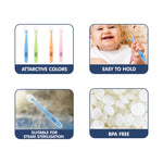 Hopop Soft Tip Silicone Feeding Spoons - Blue & Green