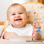 Hopop Soft Tip Silicone Feeding Spoons - Blue & Green