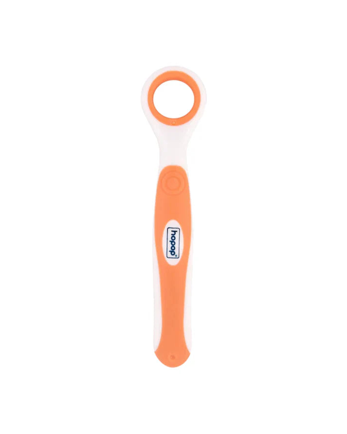 Hopop Baby Tongue Cleaner With Rounded Edges - Orange