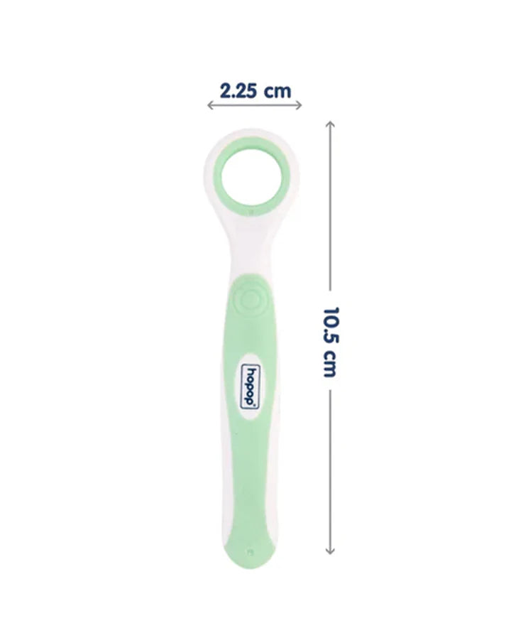 Hopop Baby Tongue Cleaner With Rounded Edges - Blue