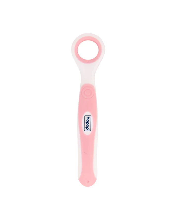 Hopop Baby Tongue Cleaner With Rounded Edges - Pink