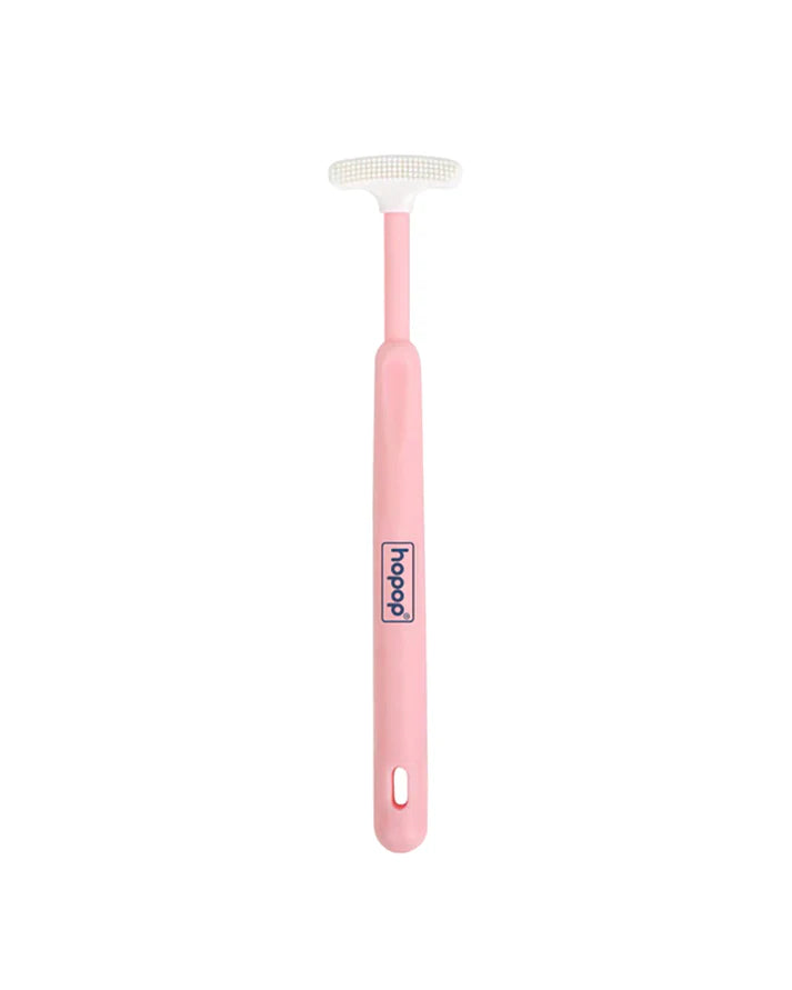 Hopop Baby Tongue Cleaner Ergonomic Design - Pink