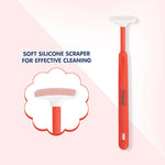 Hopop Baby Tongue Cleaner Ergonomic Design - Red