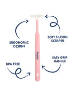 Hopop Baby Tongue Cleaner Ergonomic Design - Pink
