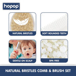 Hopop Baby Hair Brush & Comb Set - Pink