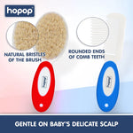 Hopop Baby Hair Brush & Comb Set - Red & Blue