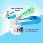 Hopop Nail Clipper With Skin Guard - Blue Dot