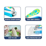 Hopop Nail Clipper With Skin Guard - Blue Dot