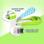 Hopop Nail Clipper With Skin Guard - Green Check