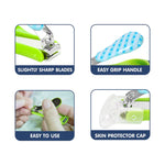Hopop Nail Clipper With Skin Guard - Green Check