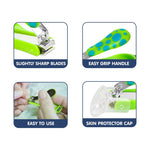 Hopop Nail Clipper With Skin Guard - Green Dot