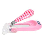 Hopop Nail Clipper With Skin Guard - Pink Stripe