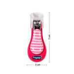Hopop Nail Clipper With Skin Guard - Magenta Stripe