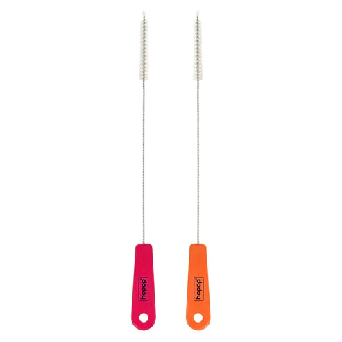 Hopop Easy Straw Cleaning Brush - Pink & Orange