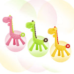Hopop Food Grade Silicone Giraffe Teether - Green