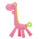 Hopop Food Grade Silicone Giraffe Teether - Pink
