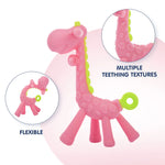 Hopop Food Grade Silicone Giraffe Teether - Pink