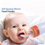 Hopop Soft Squeezy Silicone Food Feeder - 90 ml - Orange
