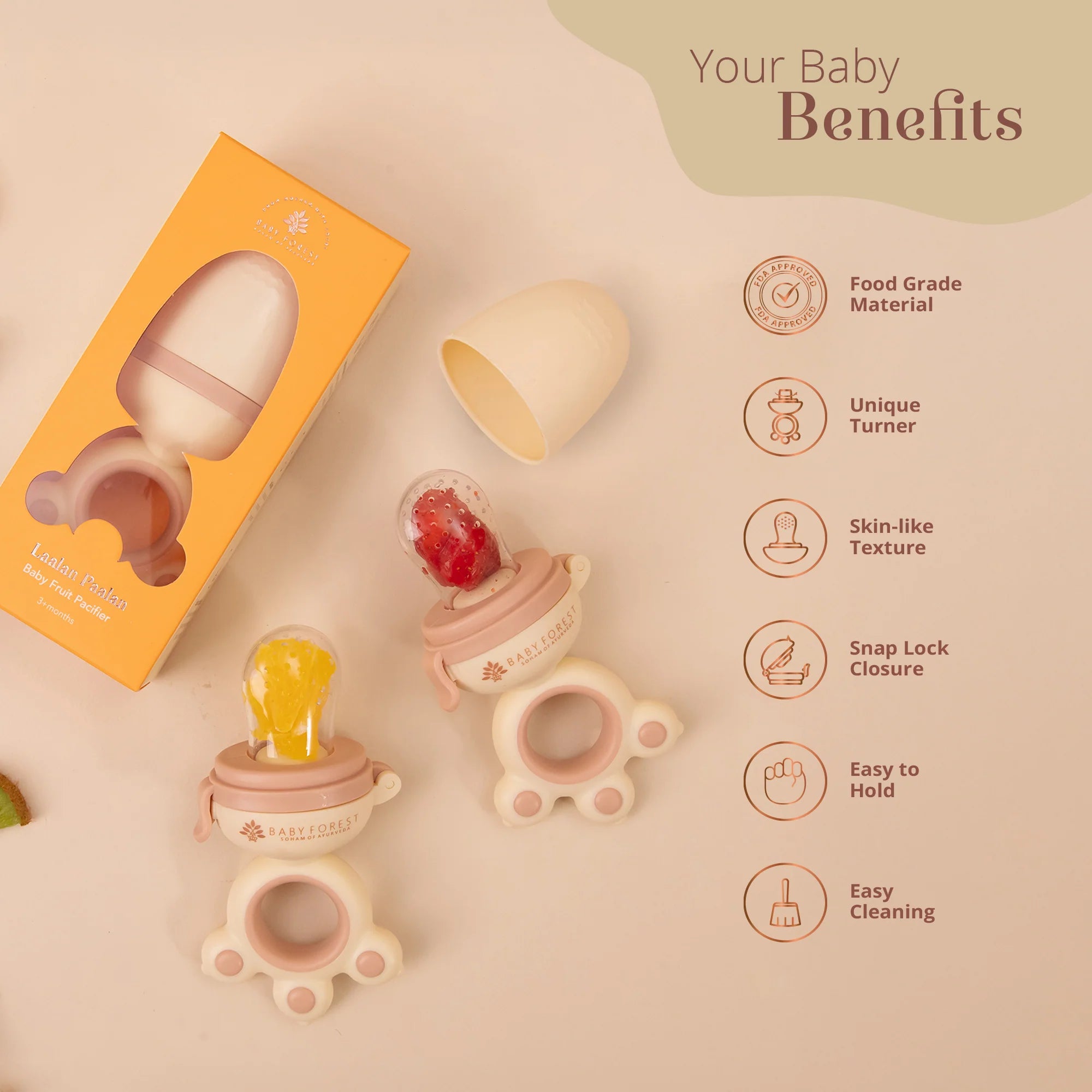 Baby Forest Laalan Paalan Baby Fruit Pacifier