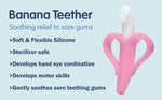 Hopop Easy Grip Banana Silicone Teether - Blue