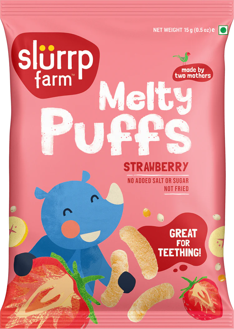 Slurrp Farm Strawberry Flavour Puffs