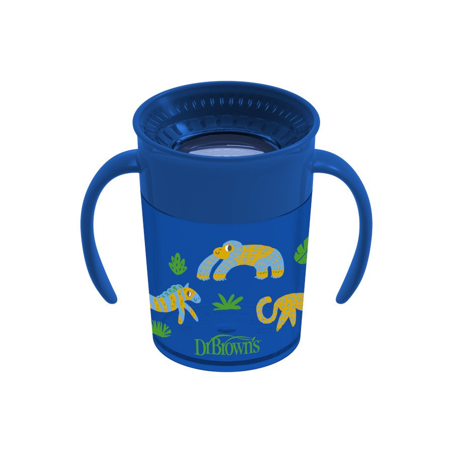 Dr Brown's Cheers 360 Spoutless Transition Sippy Cup with Handles, 7 oz, 6m+ (200 ML)