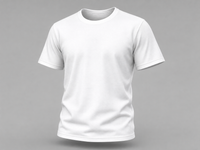 T-Shirt Round Neck Half Sleeves Regular Fit - White