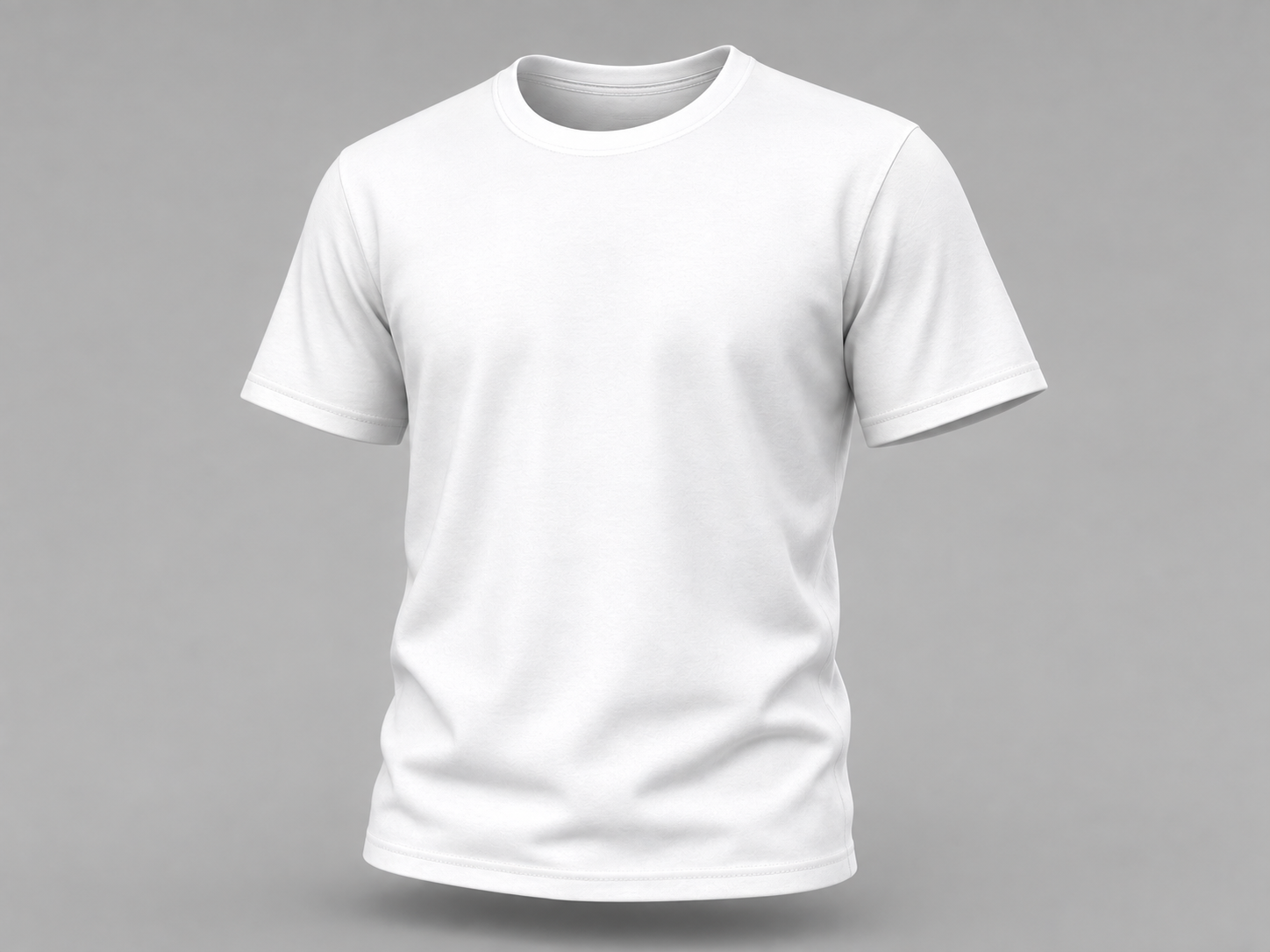 T-Shirt Round Neck Half Sleeves Regular Fit - White