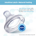 Chicco Well-Being Glass Feeding Bottle (240ml, Medium Flow) (Blue)