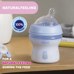 Chicco Natural Feeling Feeding Bottle (150ml, Slow) (Blue)