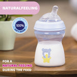 Chicco Natural Feeling Feeding Bottle (250ml, Slow) (Blue)