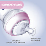 Chicco Natural Feeling Feeding Bottle (250ml, Slow) (Pink)