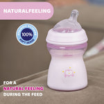 Chicco Natural Feeling Feeding Bottle (250ml, Slow) (Pink)