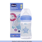 chicco WellBeing Feeding Bottle (150ml, Slow) (Blue)