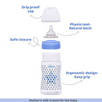 chicco WellBeing Feeding Bottle (150ml, Slow) (Blue)