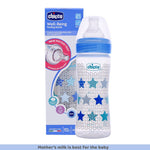 Chicco Well-Being Feeding Bottle (250ml, Medium) (Blue)