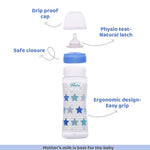 Chicco Well-Being Feeding Bottle (250ml, Medium) (Blue)