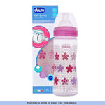 Chicco WellBeing Feeding Bottle (250ml, Medium) (Pink)