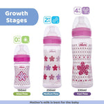 Chicco WellBeing Feeding Bottle (250ml, Medium) (Pink)