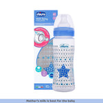 Chicco Well-Being Feeding Bottle (330ml, Fast) (Blue)