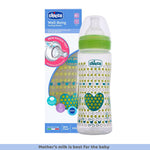 Chicco Well-Being Feeding Bottle (330ml, Fast) (Green)