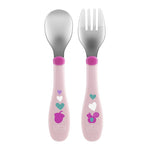 Chicco Metal Cutlery (18m+) (Pink)