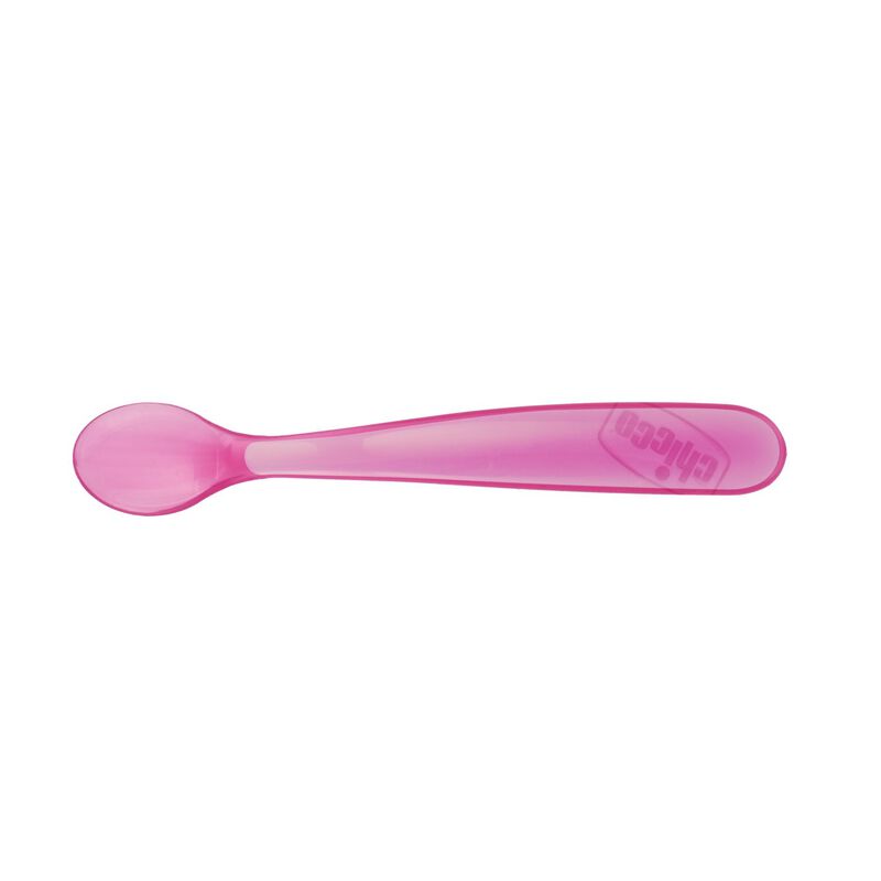 chicco Soft Spoon Bi-Pack (6m+) (Pink)