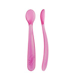 chicco Soft Spoon Bi-Pack (6m+) (Pink)