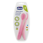 chicco Soft Spoon Bi-Pack (6m+) (Pink)