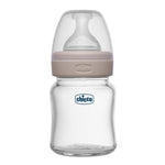 Chicco Well-Being Glass Feeding Bottle (120ml, Slow Flow) (Neutral)