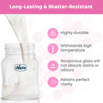 Chicco Well-Being Glass Feeding Bottle (120ml, Slow Flow) (Pink)